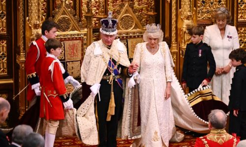 Carlo III e Camilla al discorso dell'apertura del Parlamento