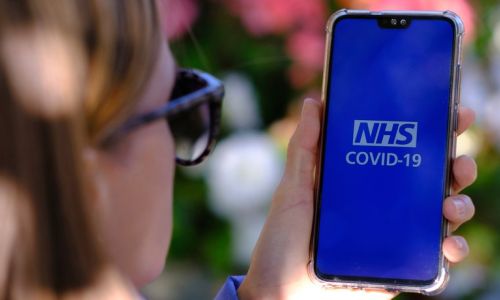 schermata nhs covid app