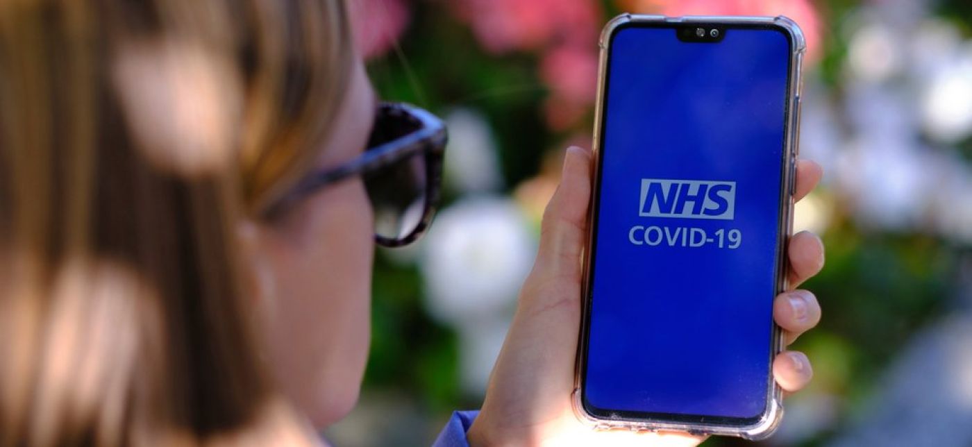 schermata nhs covid app