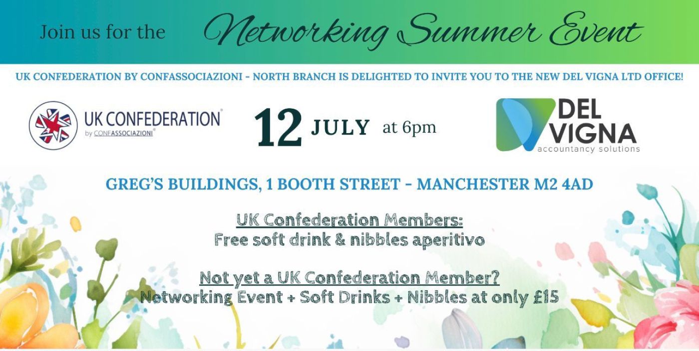 locandina summer networking event manchester