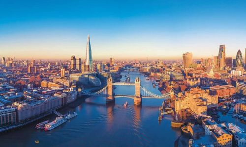 panoramica del Tamigi a Londra