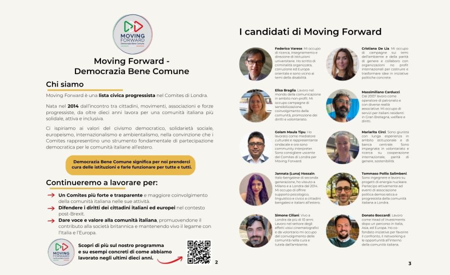 Link all'articolo: Elezioni Comites Londra 2026, Federico Varese capolista di Moving Forward