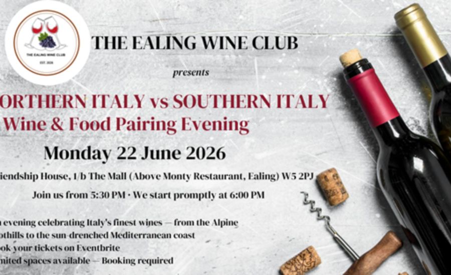 Link all'articolo: Northern Italy vs Southern Italy: il vino italiano protagonista a Ealing