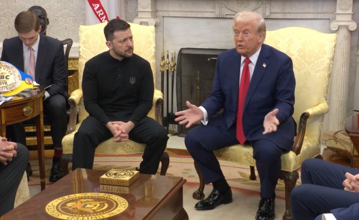 linguaggio del corpo durante l'incontro tra trump e Zelensky