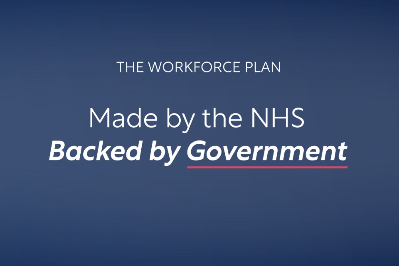 workforce plan nhs