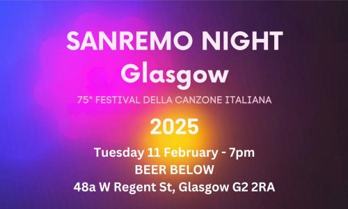 Sanremo night a glasgow