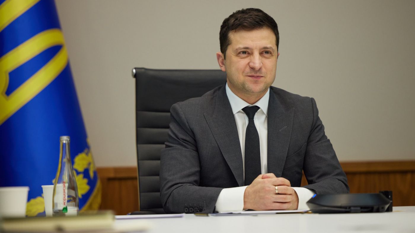 Il primo ministro ucraino, il presidente Volodymyr Zelenskyy