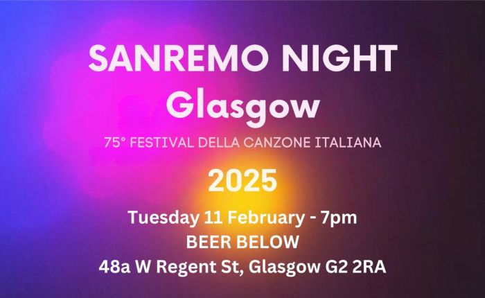 Sanremo night a glasgow