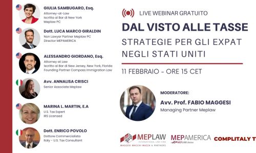 webinar sulle strategie per expat negli Stati Uniti