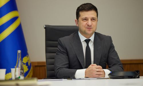 Il primo ministro ucraino, il presidente Volodymyr Zelenskyy