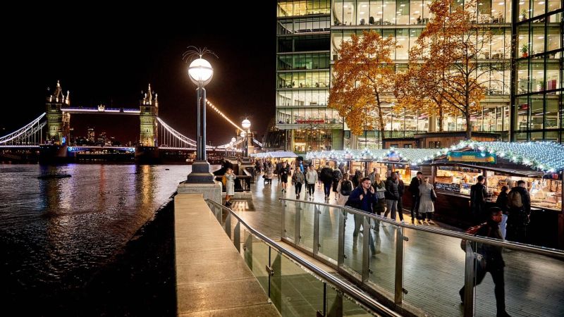 Winter by the River at London Bridge City