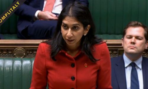 il segretario agli interni suella braverman parla alla house of commons