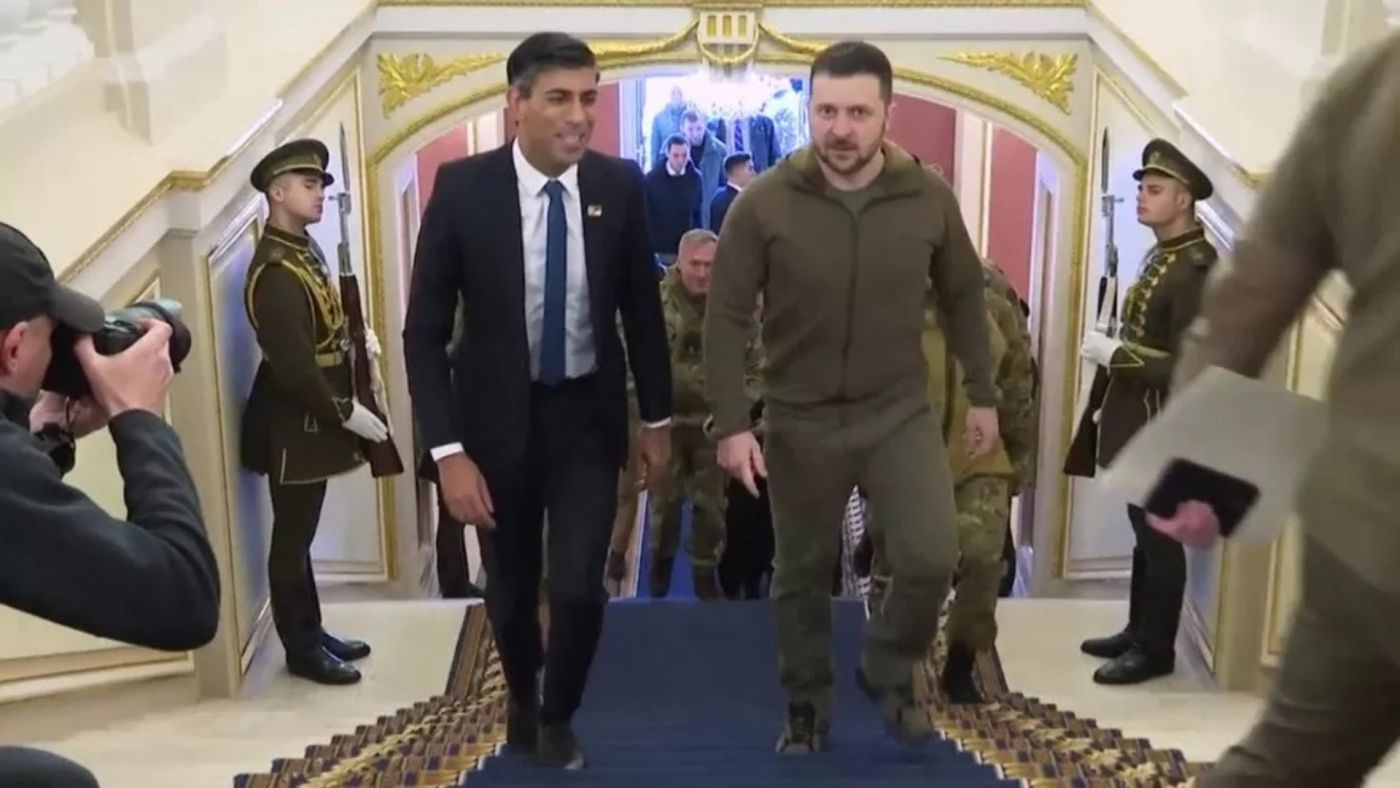 Rishi Sunak e il presidente Zelenskyy