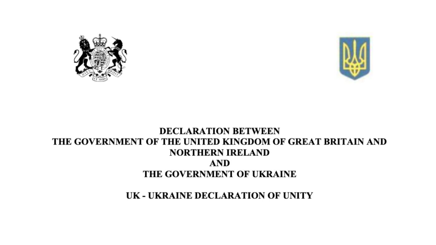 Dichiarazione di unità tra Governo UK e Governo Ucraino